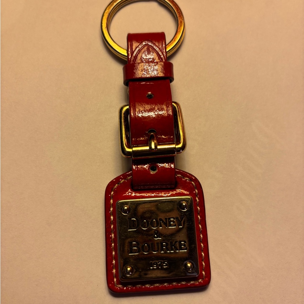 Dooney & Bourke Red Patent Leather Key FOB
